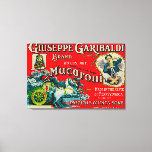 Giuseppe Garibaldi-Makkaroni-Aufkleber Leinwanddruck