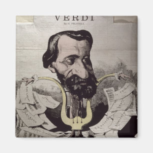 Giuseppe Verdi, Karikatur, 1860's Magnet