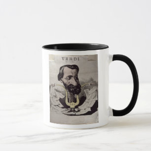 Giuseppe Verdi, Karikatur, 1860's Tasse