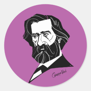 Giuseppe Verdi Runder Aufkleber