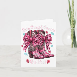 Give Breast Cancer The Boot Nk Cowgirl Western Tee Karte