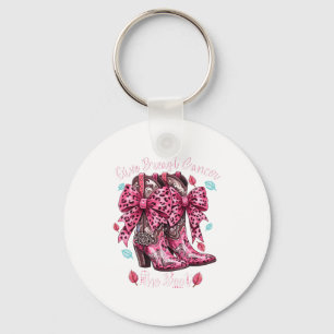 Give Breast Cancer The Boot Nk Cowgirl Western Tee Schlüsselanhänger