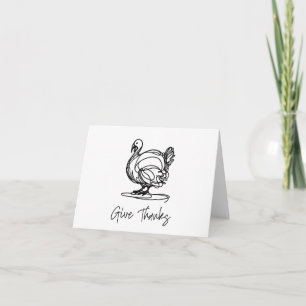 "Give dank" Erntedank Card Live Turkey Karte