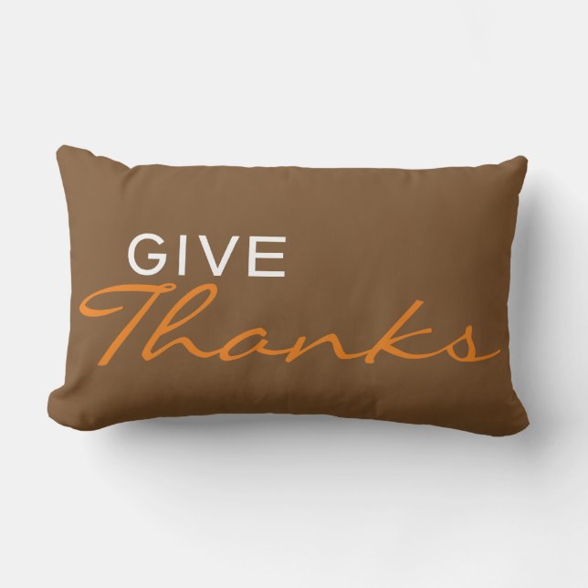 "Give Danke" Erntedank/Fall-Throw-Kissen Lendenkissen (Vorderseite)