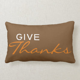 "Give Danke" Erntedank/Fall-Throw-Kissen Lendenkissen