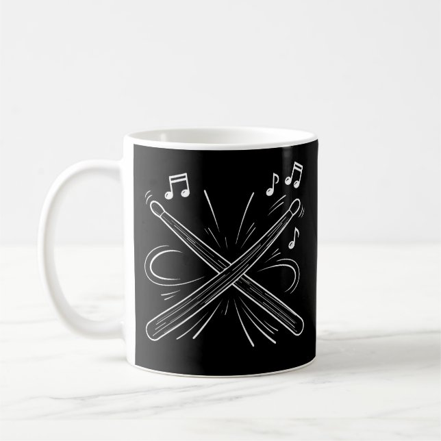 Give Her The Stix Drummer Mug 11 oz (Gauche)
