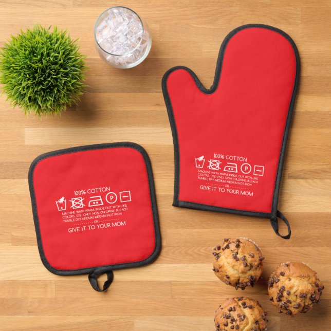 Give it to your mom 4 ofenhandschuh & Topflappen-Set (Oben Unten)
