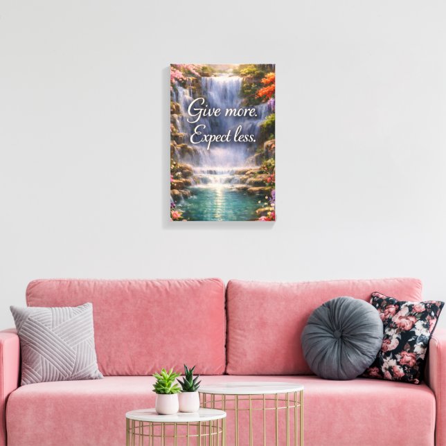 Give More. Expect Less Inspirational Christian Leinwanddruck (Insitu (Wohnzimmer))