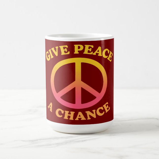 'Give Peace a Chance' Mug Kaffeetasse (Mittel)