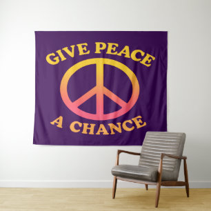 'Give Peace a Chance'-Tapisserie Wandteppich
