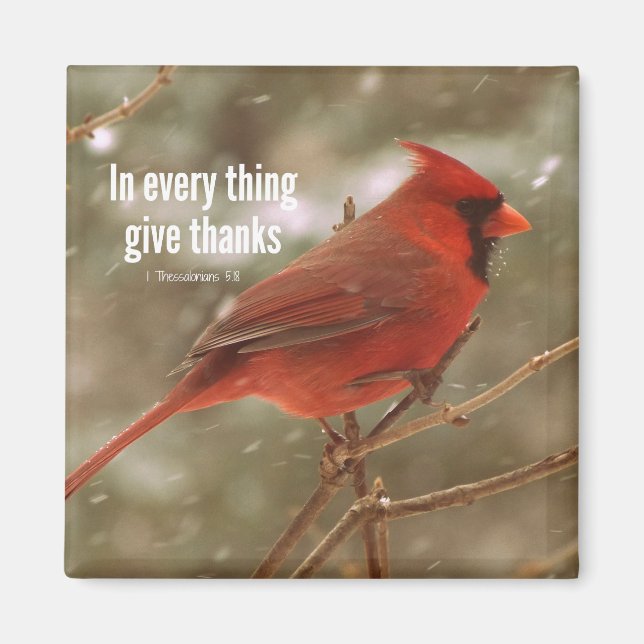Give Thanks Bibel Magnet (Vorne)