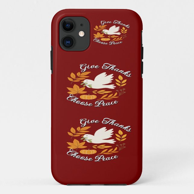 'Give Thanks, Choose Peace' iPhone / iPad case (Rückseite)