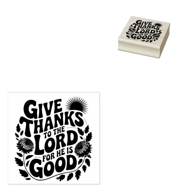 Give Thanks - Christian Gummistempel (Stempel)