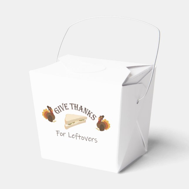 Give Thanks For Leftovers Geschenkschachtel (Vorderseite)