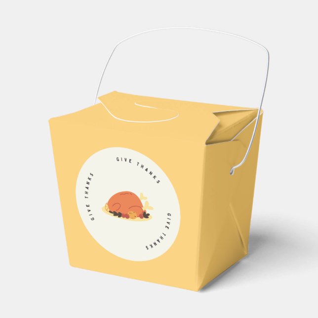 Give thanks message turkey meal geschenkschachtel (Vorderseite)