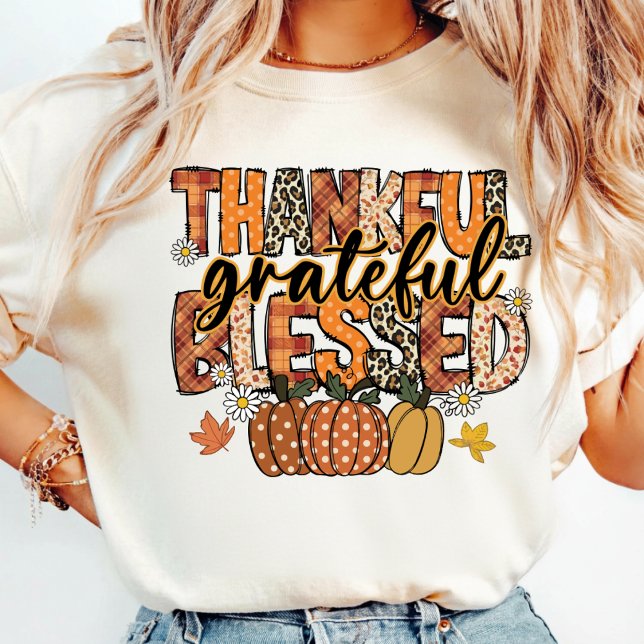 Give Thanks T-Shirt | Floral Fall Coquette Shirt (Von Creator hochgeladen)