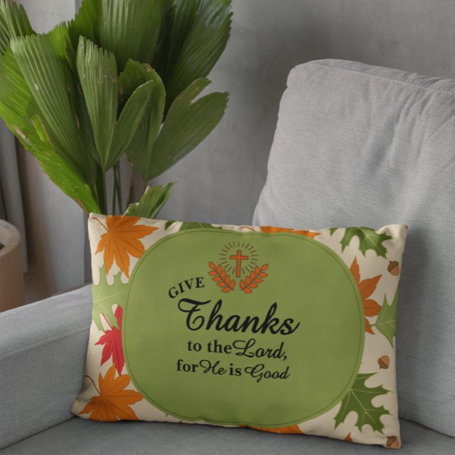 Give Thanks to the Lord | Personalized Fall  Dekokissen (Von Creator hochgeladen)