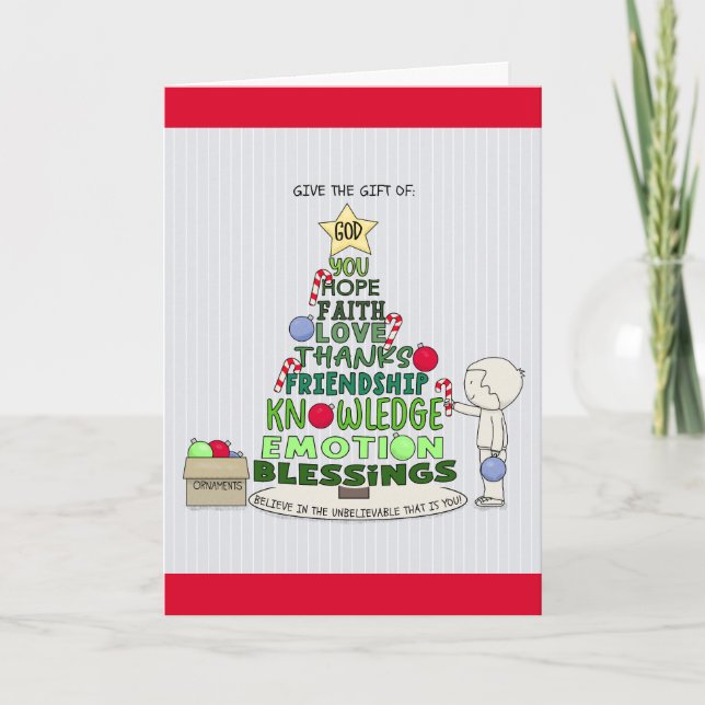 Give the Gift of: Word Tree  Karte (Vorderseite)