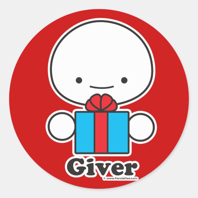 Giver-Aufkleber (mehr Größen) Runder Aufkleber (Vorderseite)