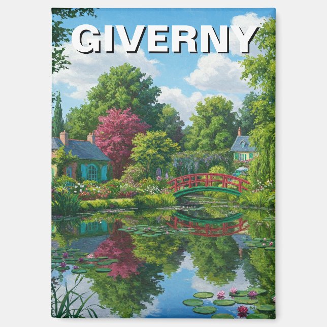 Giverny France Travel Magnet (Vorderseite)