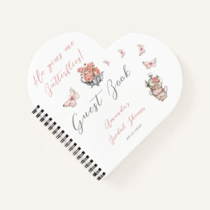 Gives Me Butterflies Blush Pink Tee Floral Guest Notizbuch