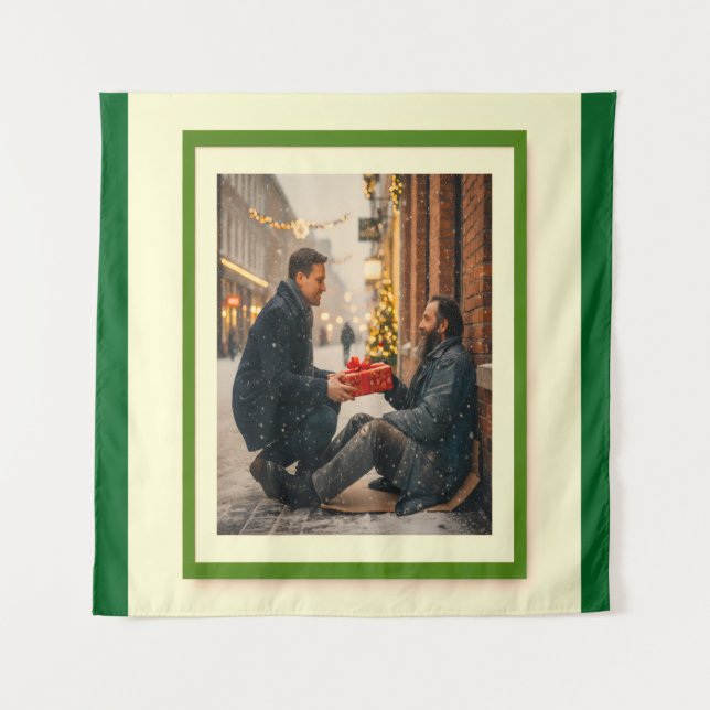 GIVING IS LOVING CHRISTMAS MESSAGE WANDTEPPICH (Vorderseite)