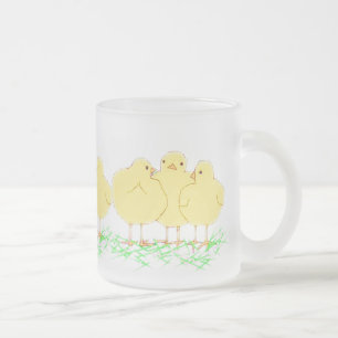 Givré 3 poussins de bébé (voir-à travers la tasse