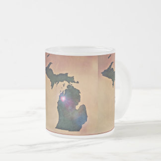 Givré Amour transversal de ville sur la tasse du