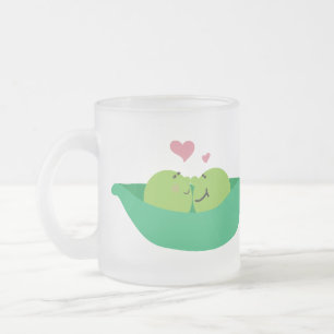 Givré Amoureux gauchers de cosse de pois tasse