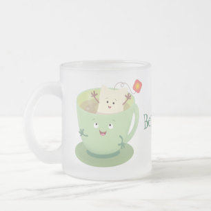 Givré Bande dessinée de la tasse de thé mignonne humour