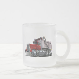 Givré Camion de caricature en verre dépoli tasse de café