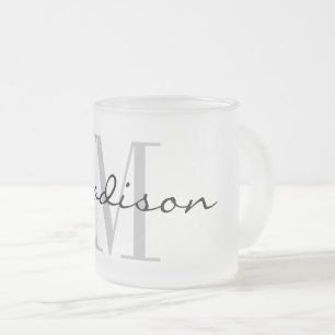 Givré Élégant nom personnalisé monogramme de la tasse