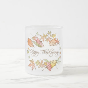 Givré Feuille d'automne de bon thanksgiving de tasse