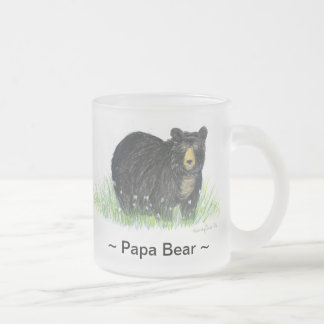 Givré ~Papa Bear ~ Black Bear Lg. tasse en verre