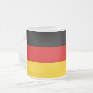Givré Petite tasse en verre dépoli avec drapeau d'Allema