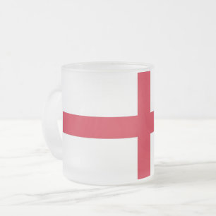 Givré Petite tasse en verre dépoli avec drapeau d'Anglet