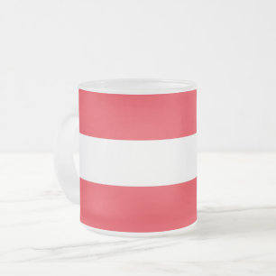 Givré Petite tasse en verre dépoli avec drapeau d'Autric