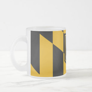 Givré Petite tasse en verre dépoli avec drapeau de Balti
