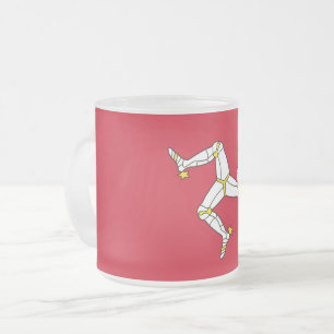 Givré Petite tasse en verre dépoli avec drapeau de l'île