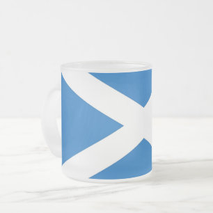 Givré Petite tasse en verre dépoli avec drapeau d'Ecosse