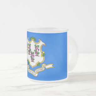 Givré Petite tasse en verre dépoli avec drapeau du Conne