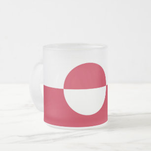 Givré Petite tasse en verre dépoli avec drapeau du Groen