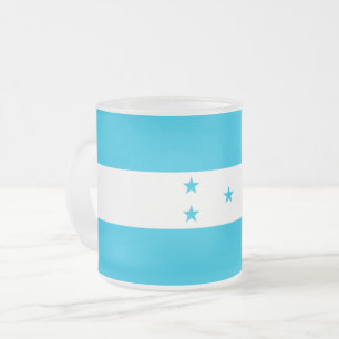 Givré Petite tasse en verre dépoli avec drapeau du Hondu