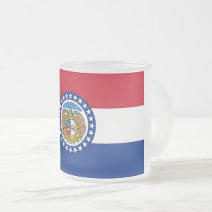 Givré Petite tasse en verre dépoli avec drapeau du Misso