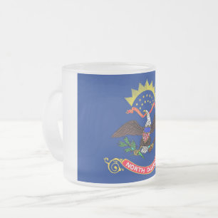 Givré Petite tasse en verre dépoli avec le drapeau Dakot