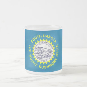 Givré Petite tasse en verre dépoli avec le drapeau du Da