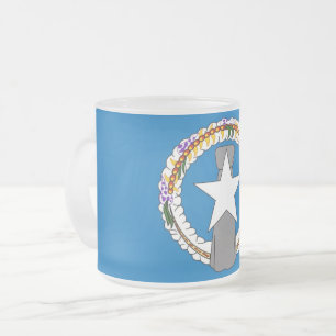 Givré Petite tasse en verre dépoli avec le drapeau Maria