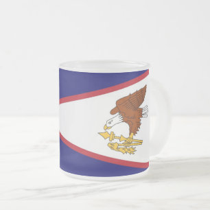 Givré Petite tasse en verre dépoli avec le drapeau Samoa