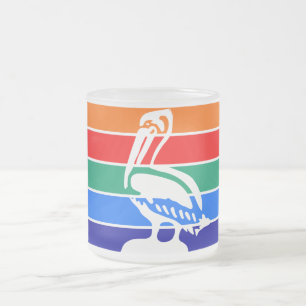 Givré Petite tasse en verre dépoli, drapeau de Saint-Pét