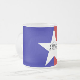 Givré Petite tasse en verre dépoli - drapeau de San Anto